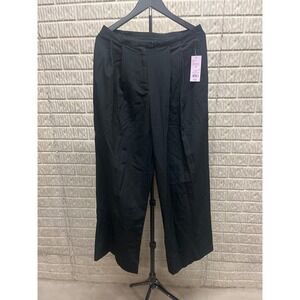 Wild Fable Black Wide Leg Pleated Trousers Dress Pants Womens Size Medium NWT